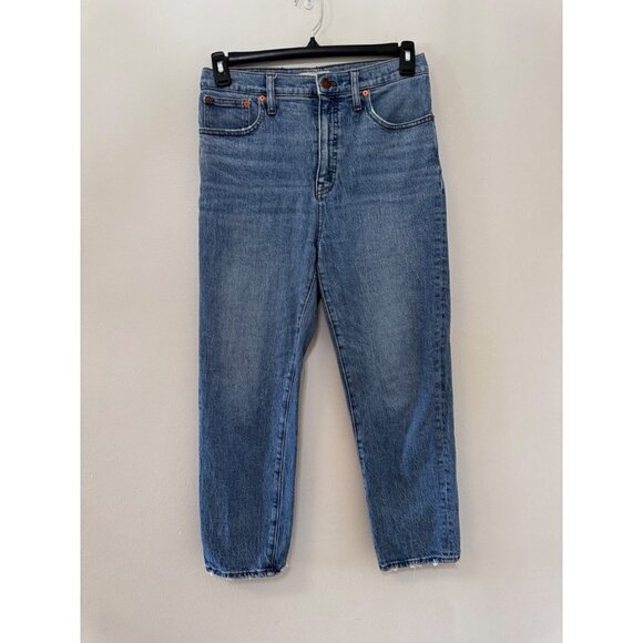 Madewell Classic Straight Jeans in Peralta Wash 28 5 pocket mom jeans high rise - Picture 3 of 5